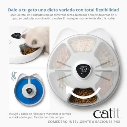 Catit Comedero Inteligente Pixi 6 Raciones