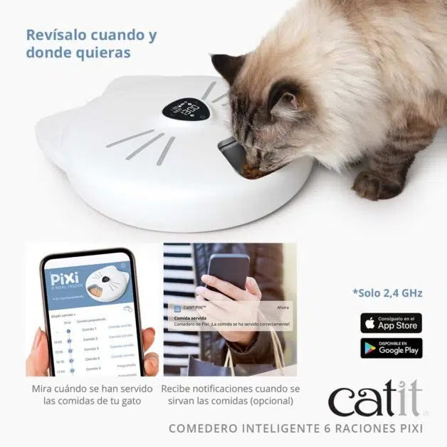 Catit Comedero Inteligente Pixi 6 Raciones