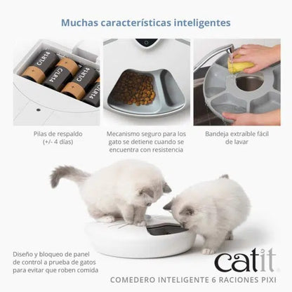 Catit Comedero Inteligente Pixi 6 Raciones