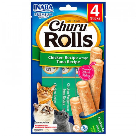 Inaba Churu Rolls Sabor Atún con Pollo